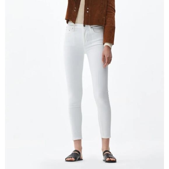 CITIZENS OF HUMANITY Rocket Crop High Rise Skinny Jeans Slimming White Size 27 - Picture 1 of 16